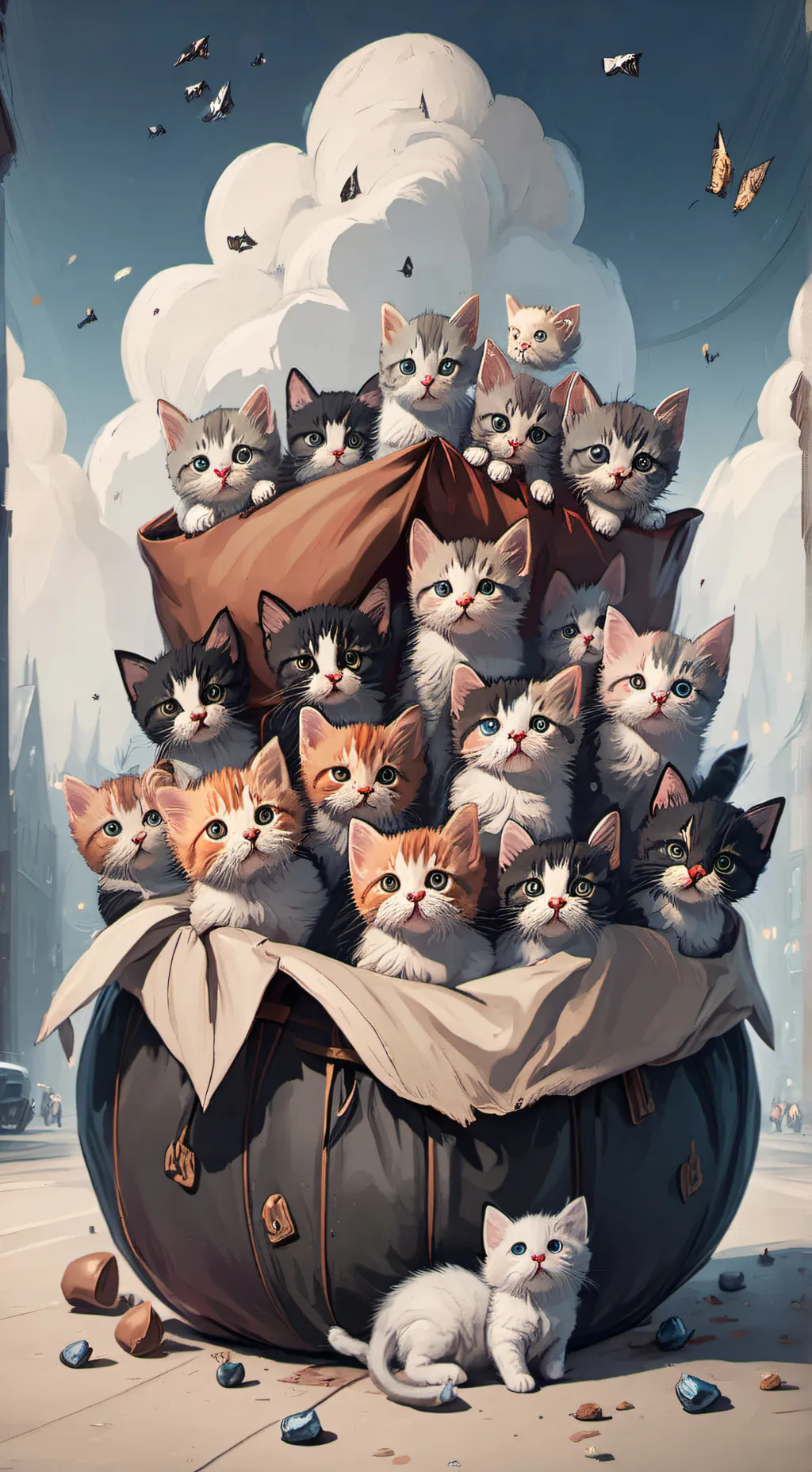 ai character: Sack of cats background