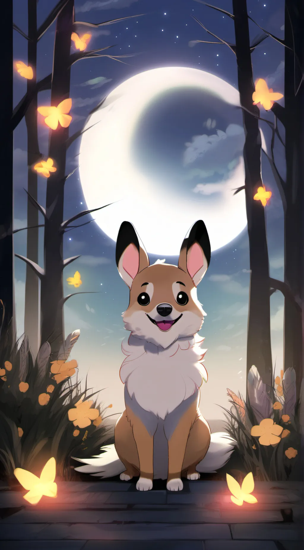 ai character: smiling critters  background