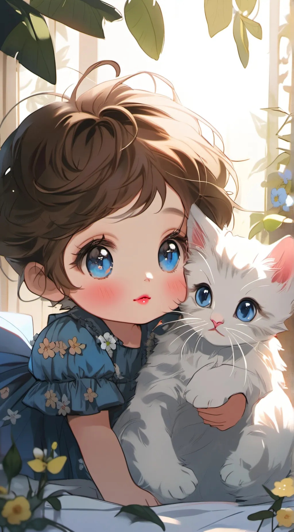 ai character: Grace and snow  background