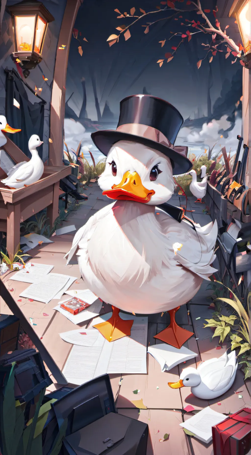 ai character: Ducktective background