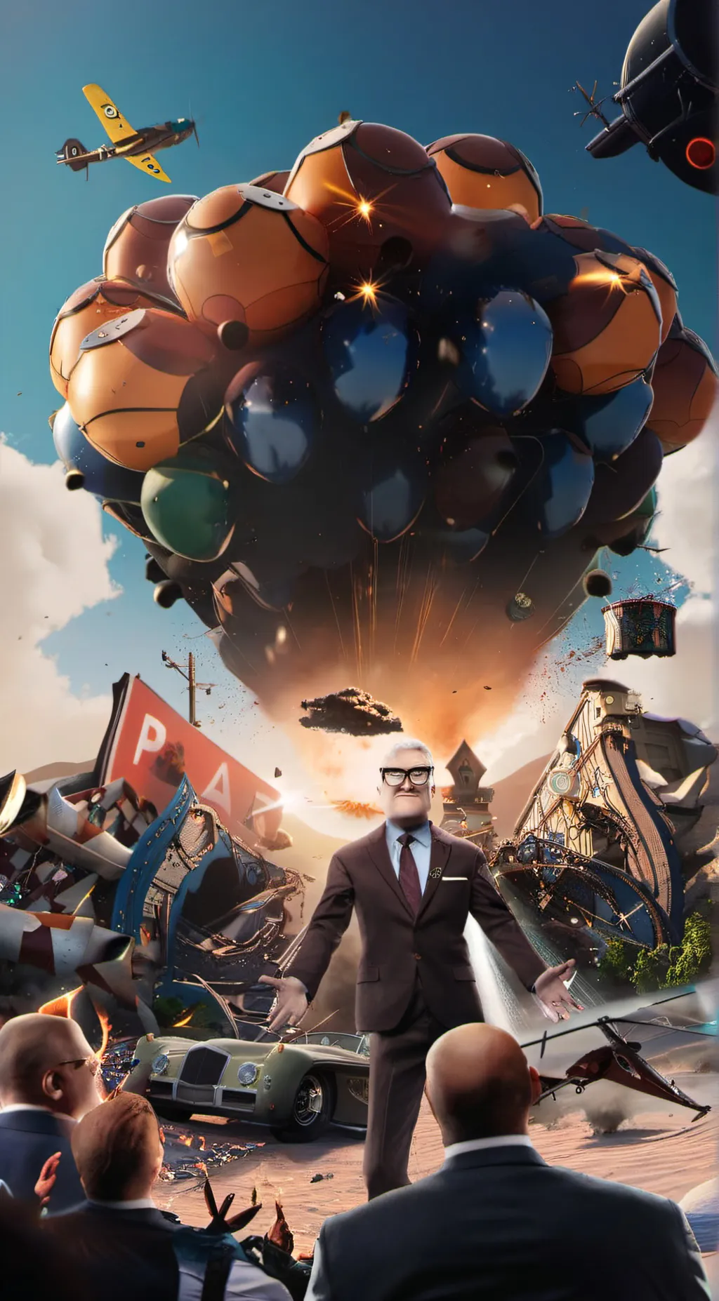 ai character: Up movie background