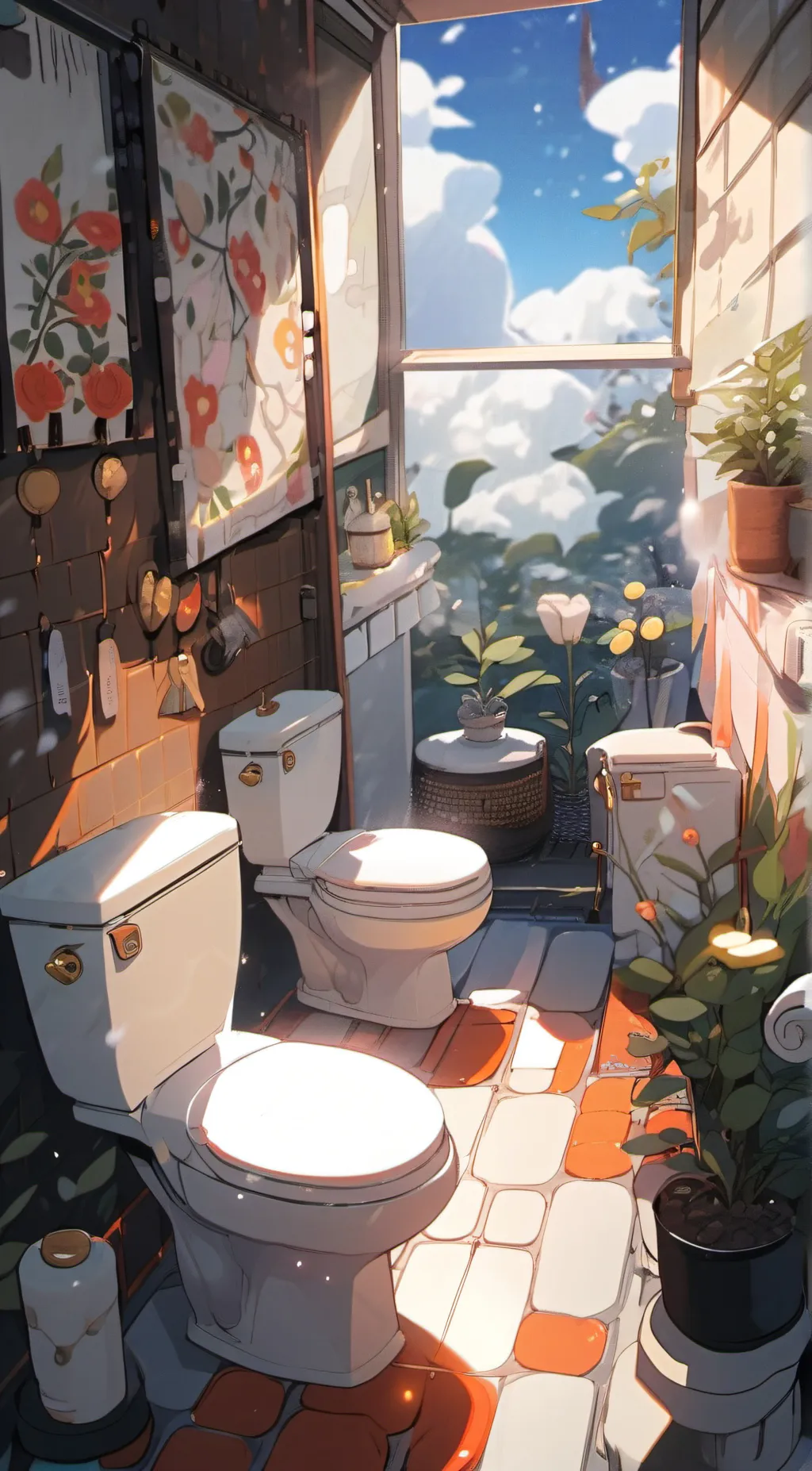 ai character: Toilet background