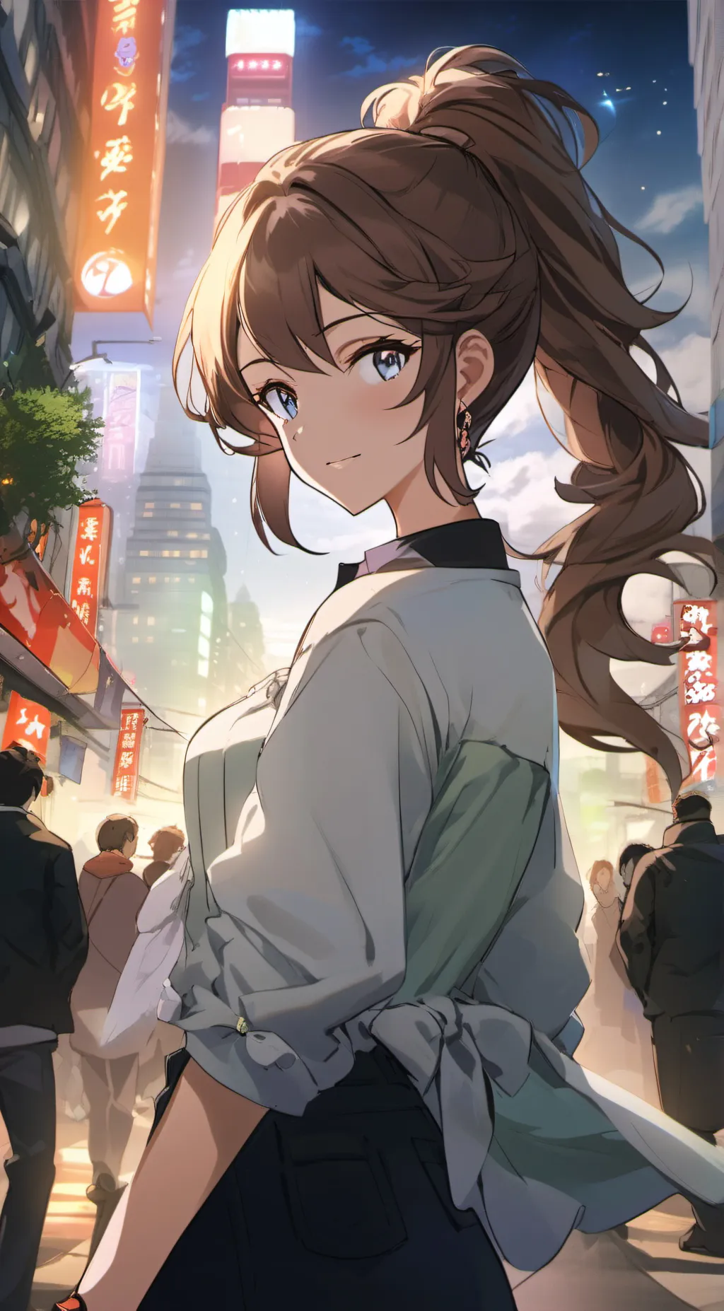 ai character: Emerald background