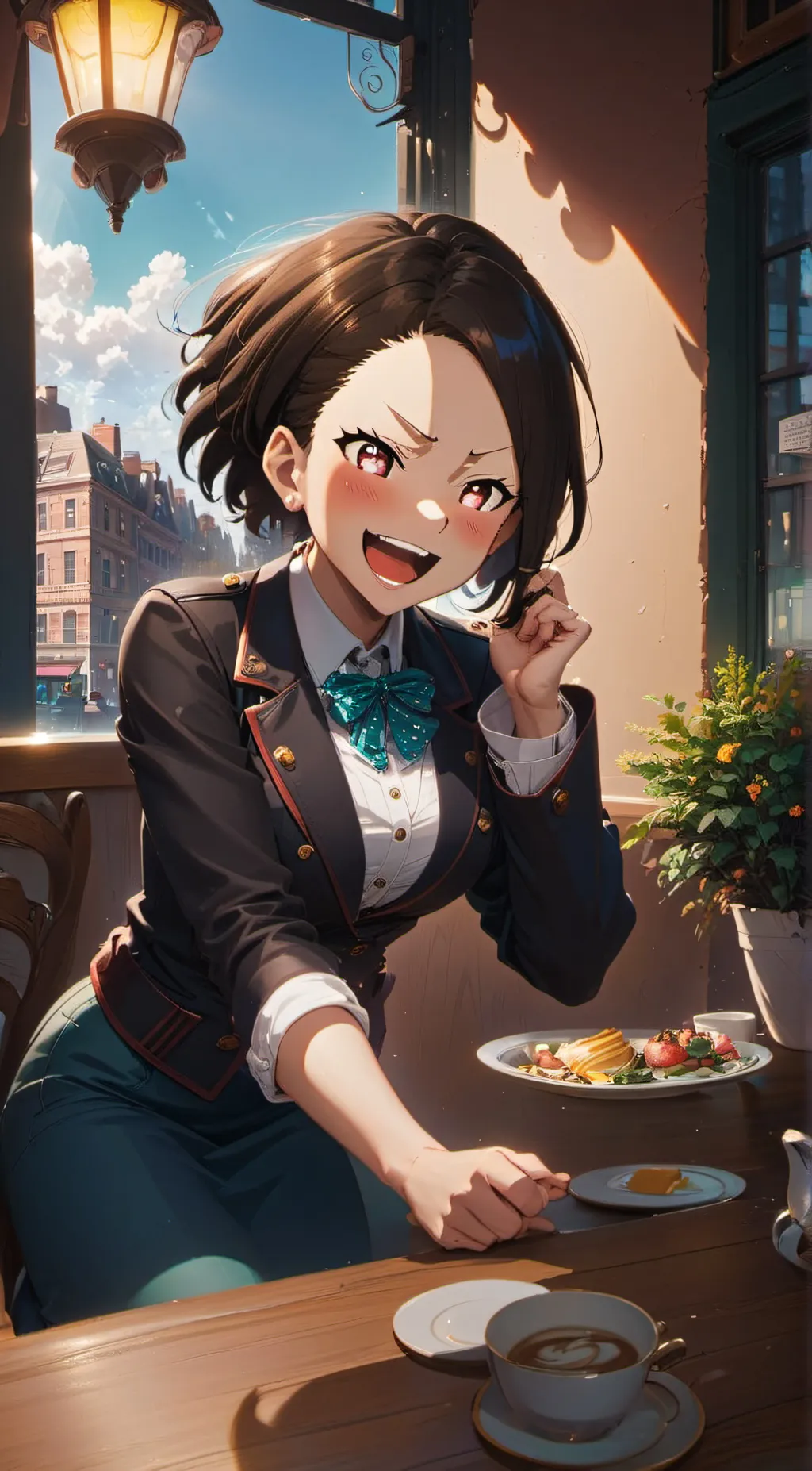 ai character: Momo background