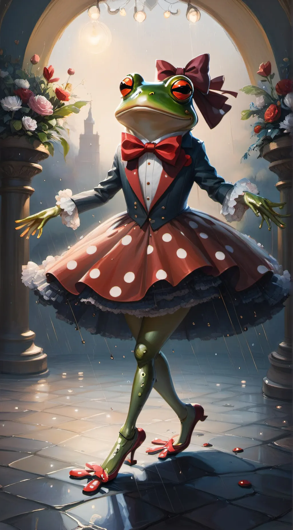 ai character: Funny Frog background