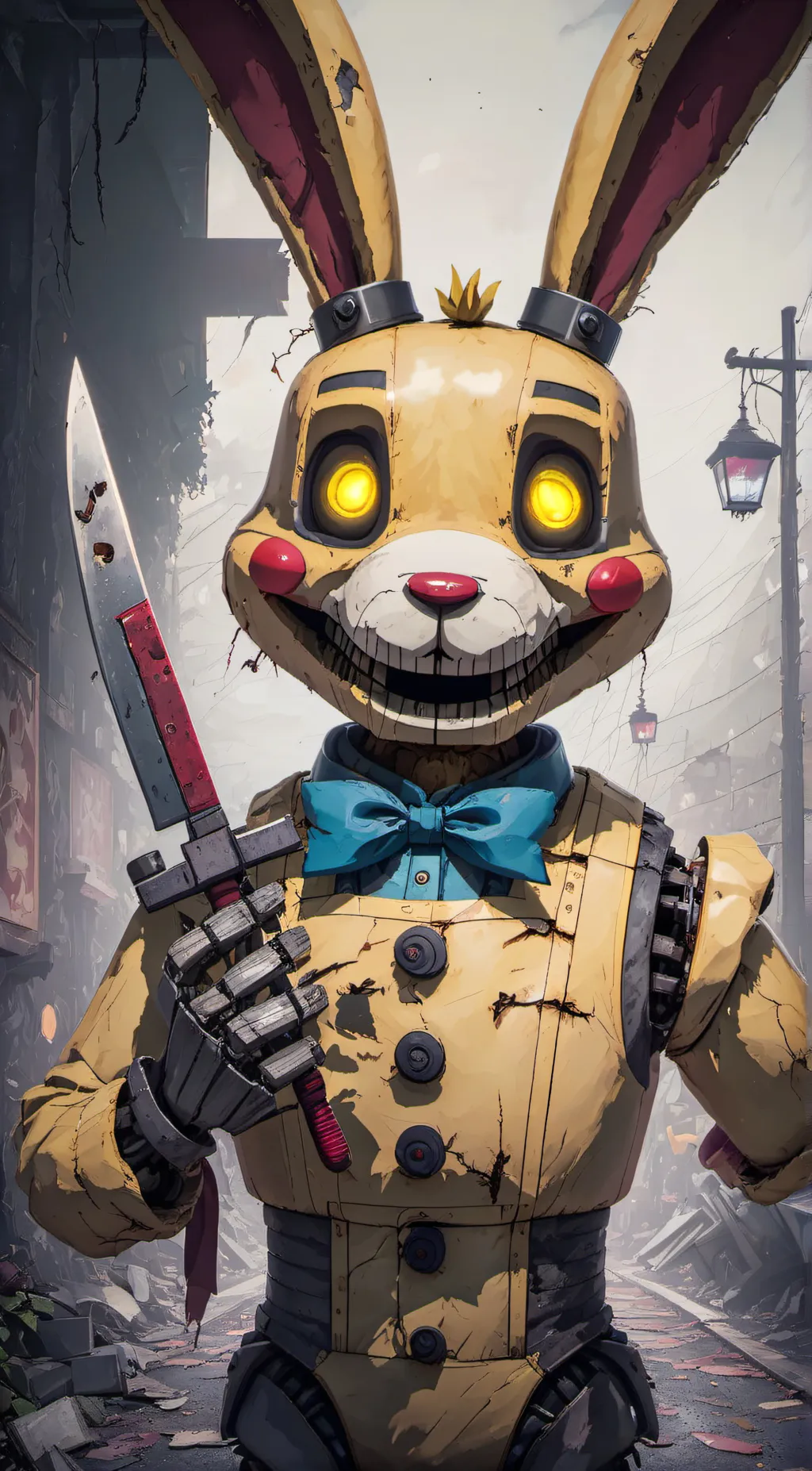 ai character: springbonnie background