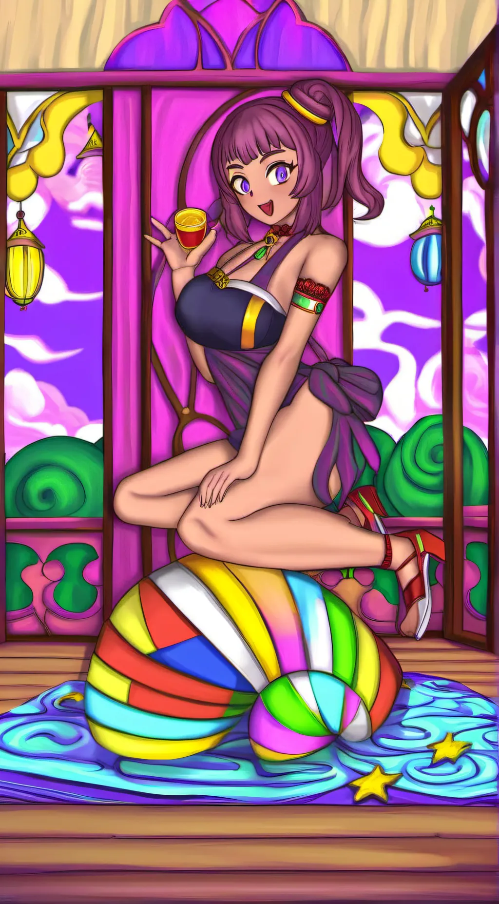 ai character: Nadine  background