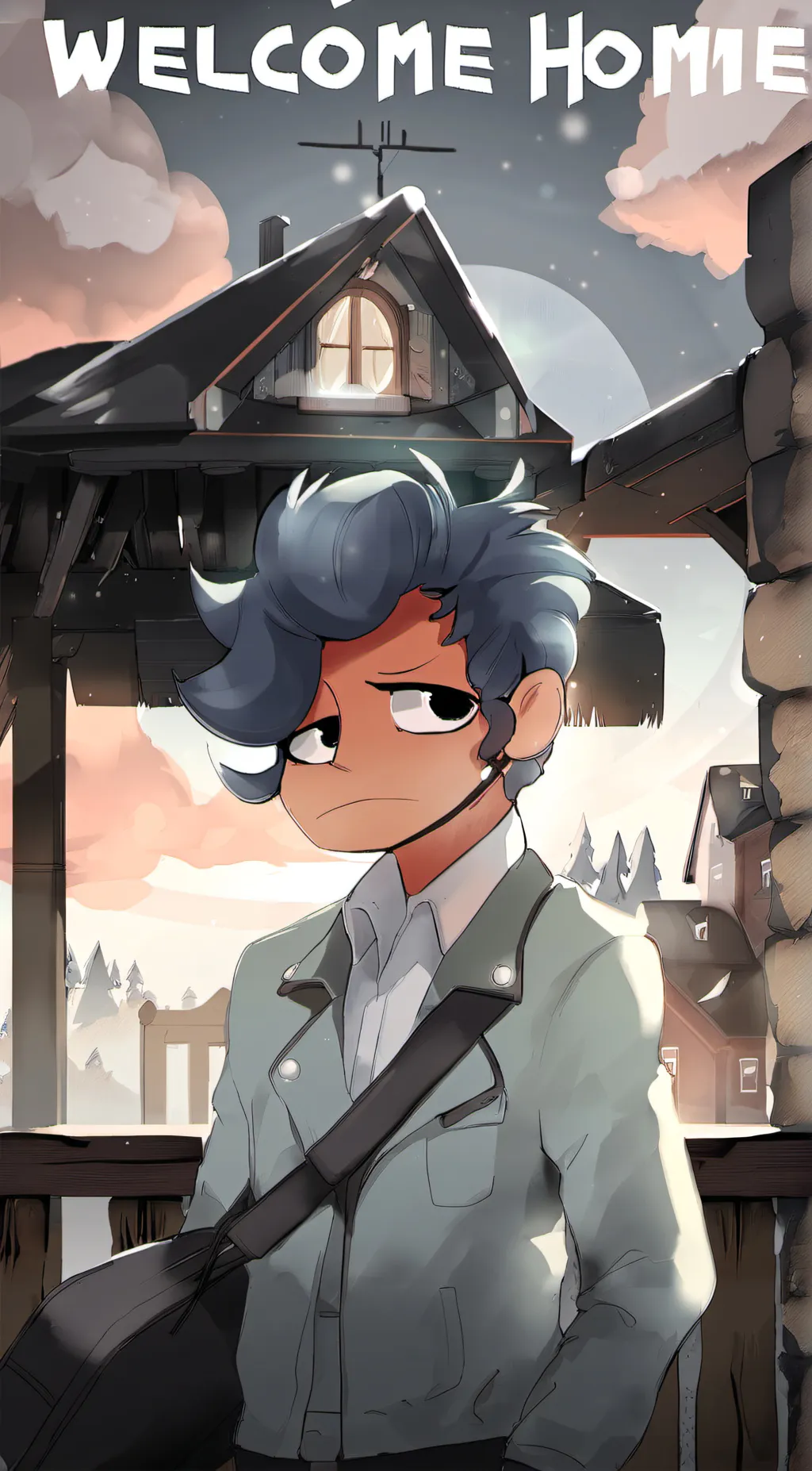 ai character: Welcome home!!! background