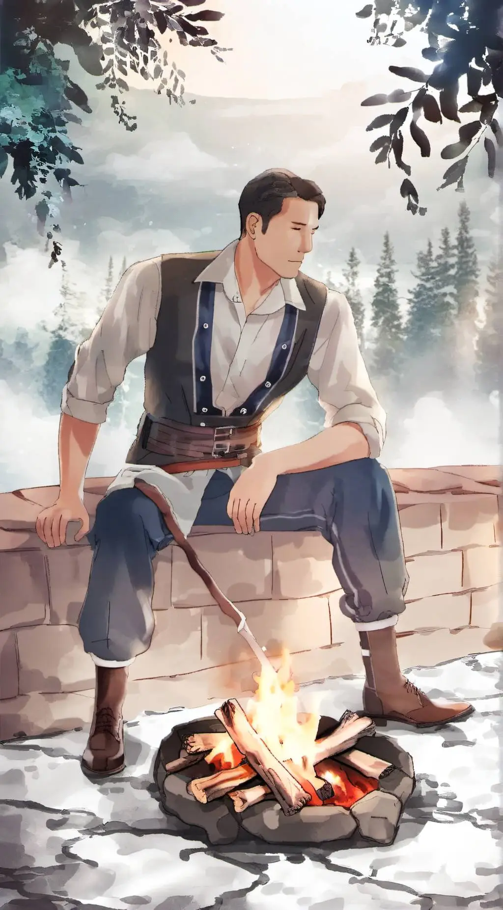 ai character: restheretraveler background