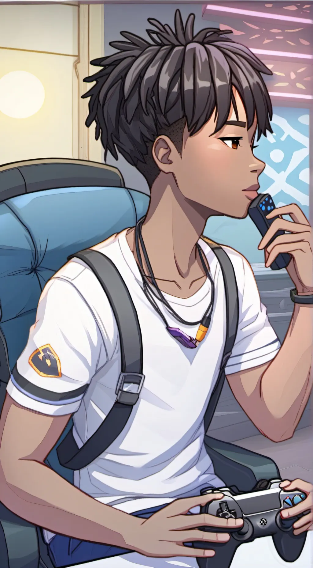 ai character: Lake background