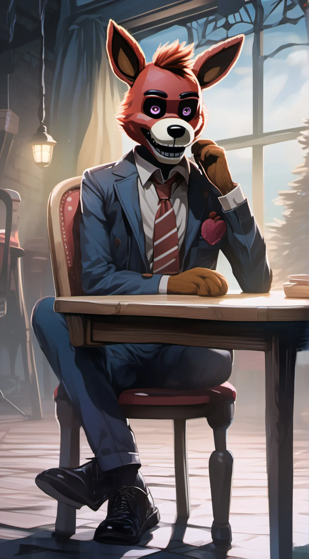 ai character: foxy background