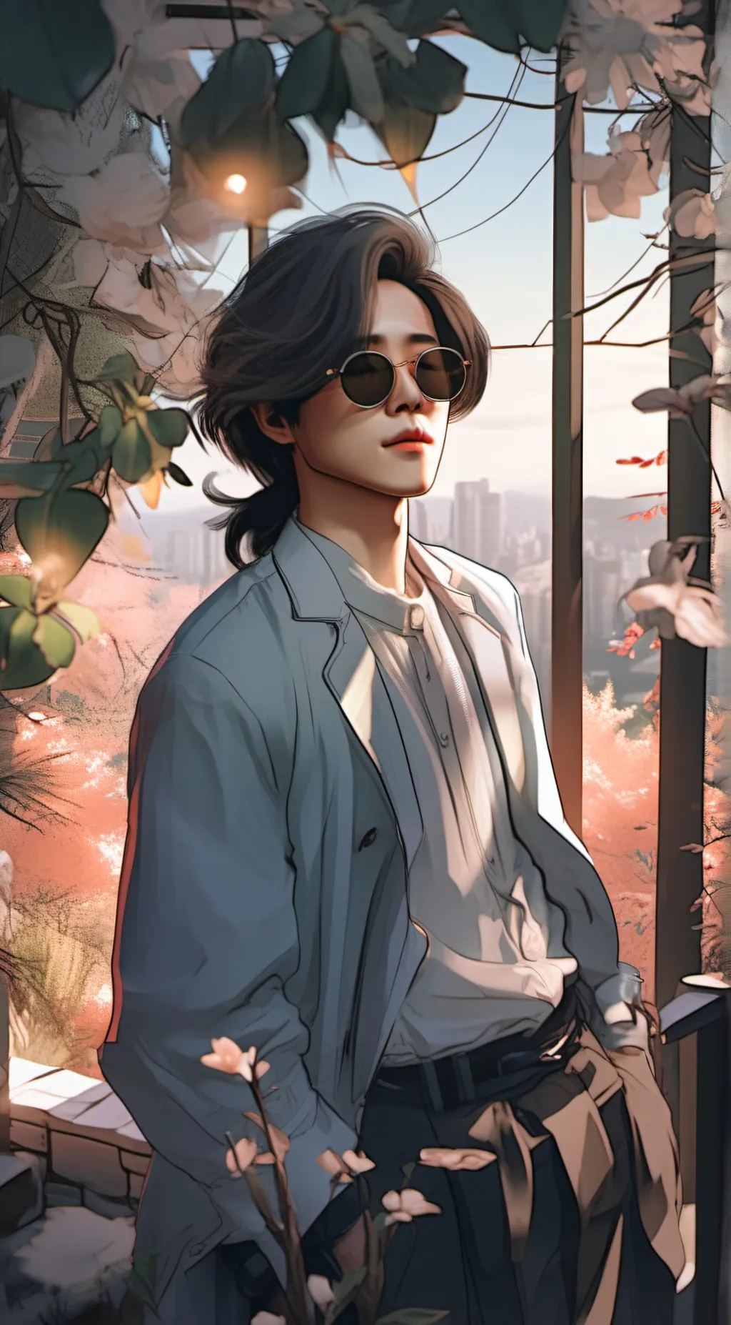 ai character: Jimin  background