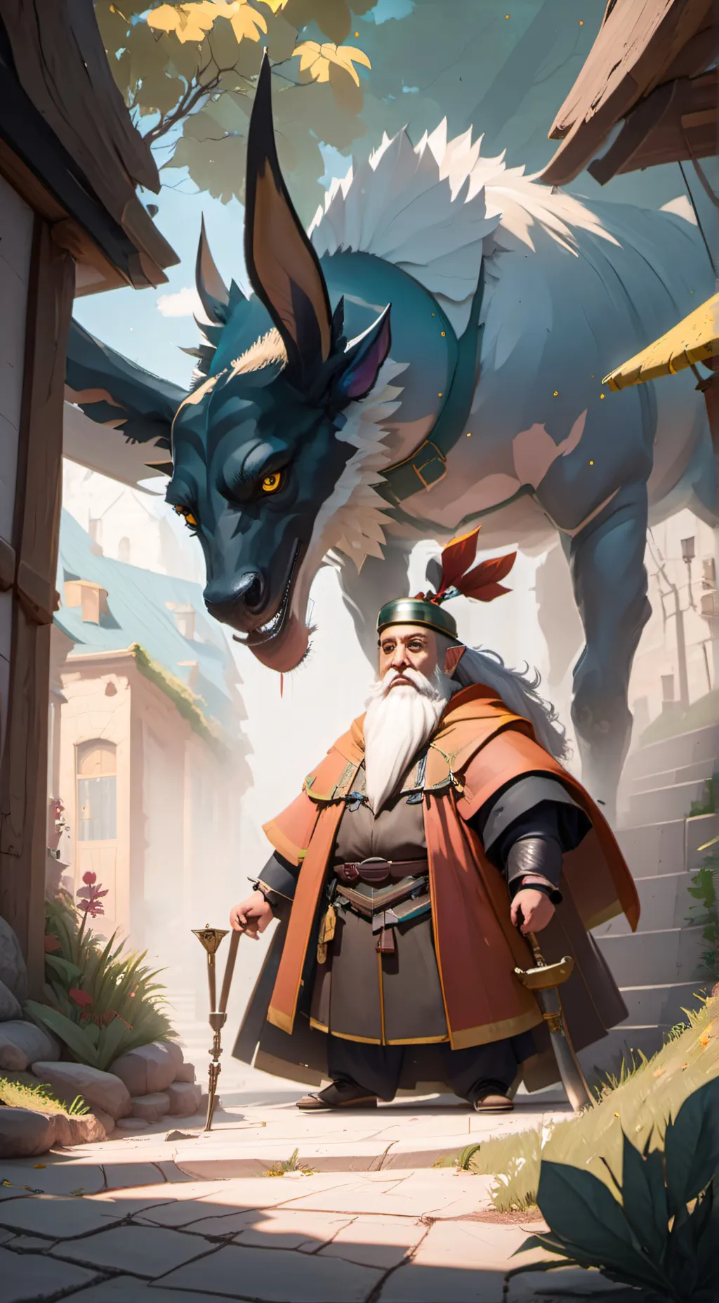 ai character: hsjkwgrnehdie background