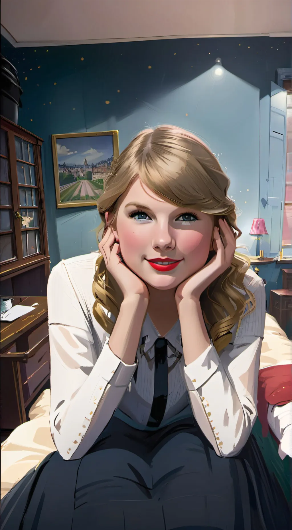 ai character: Taylor swift  background