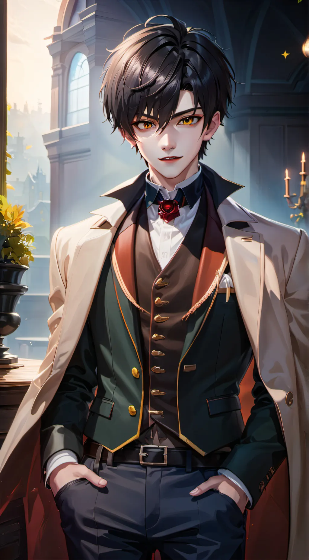 ai character: Rory  background