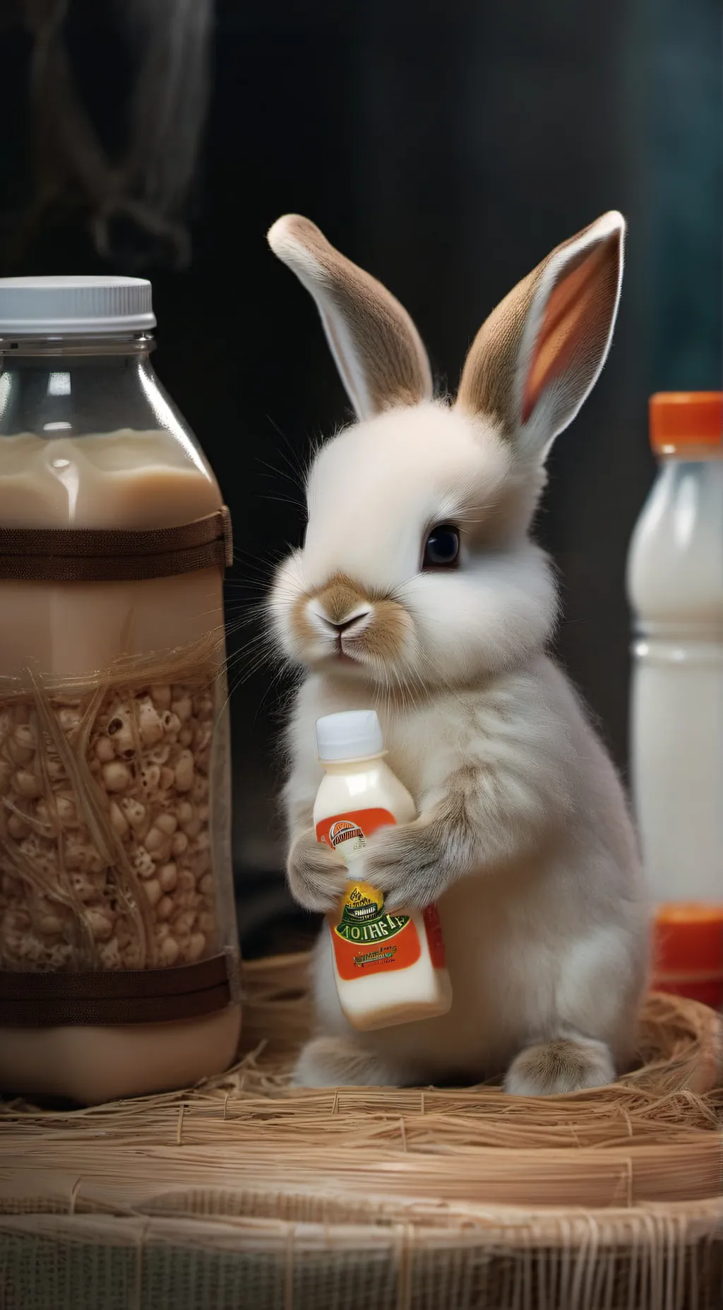 ai character: Baby bunny background