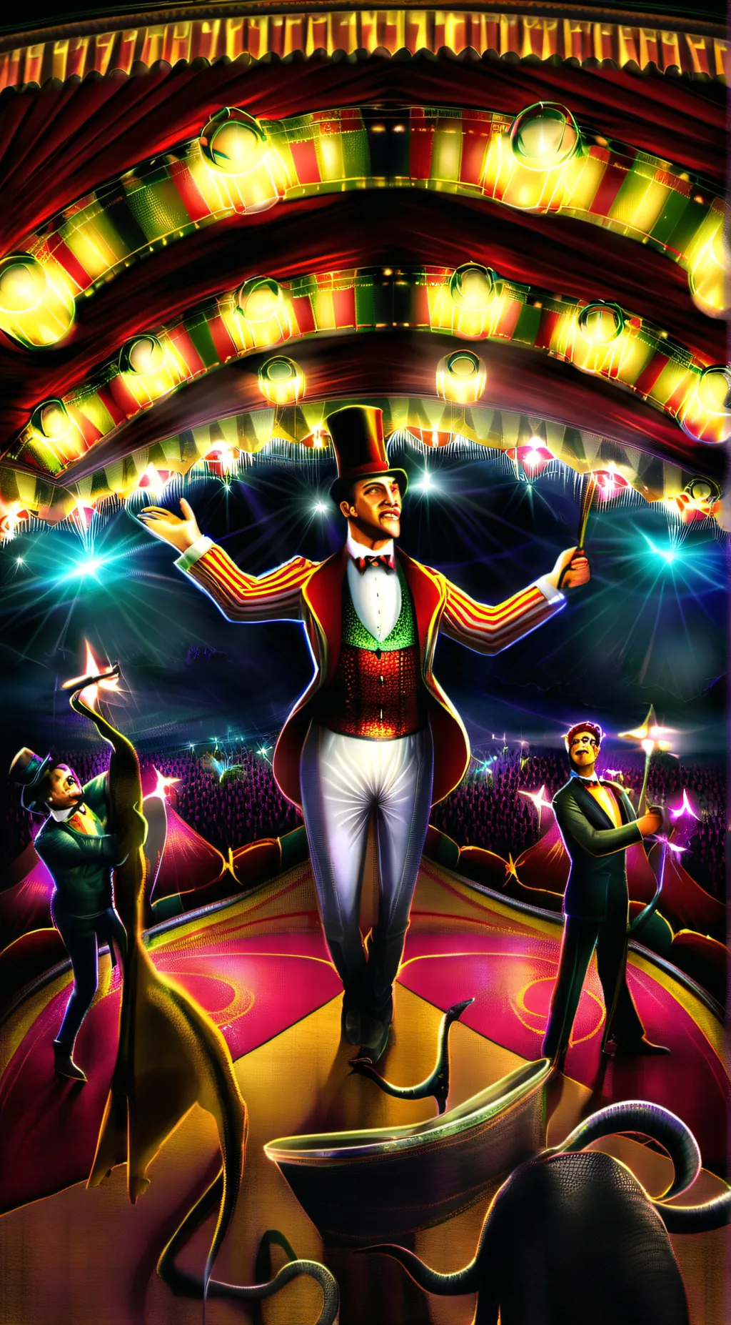 ai character: Tadc but mean....  background