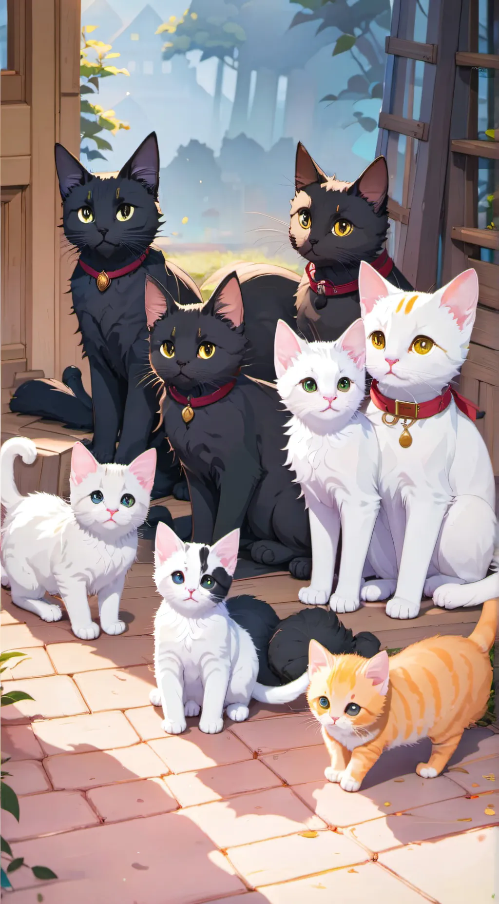 ai character: ☆-Cat family-☆ background