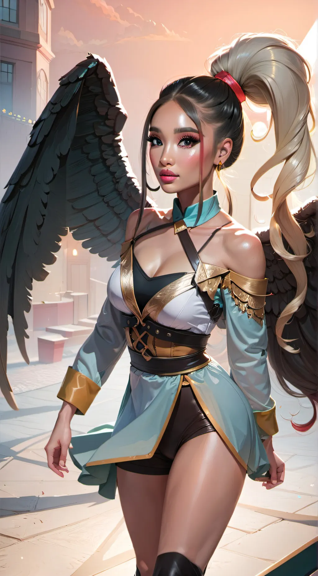 ai character: angel  background