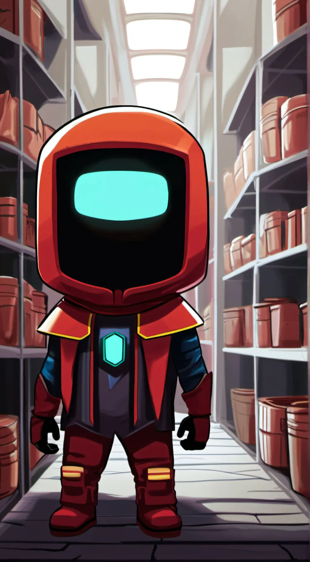 ai character: ᗰᕼᗩ × ᗩᗰOᑎᘜᑌՏ background