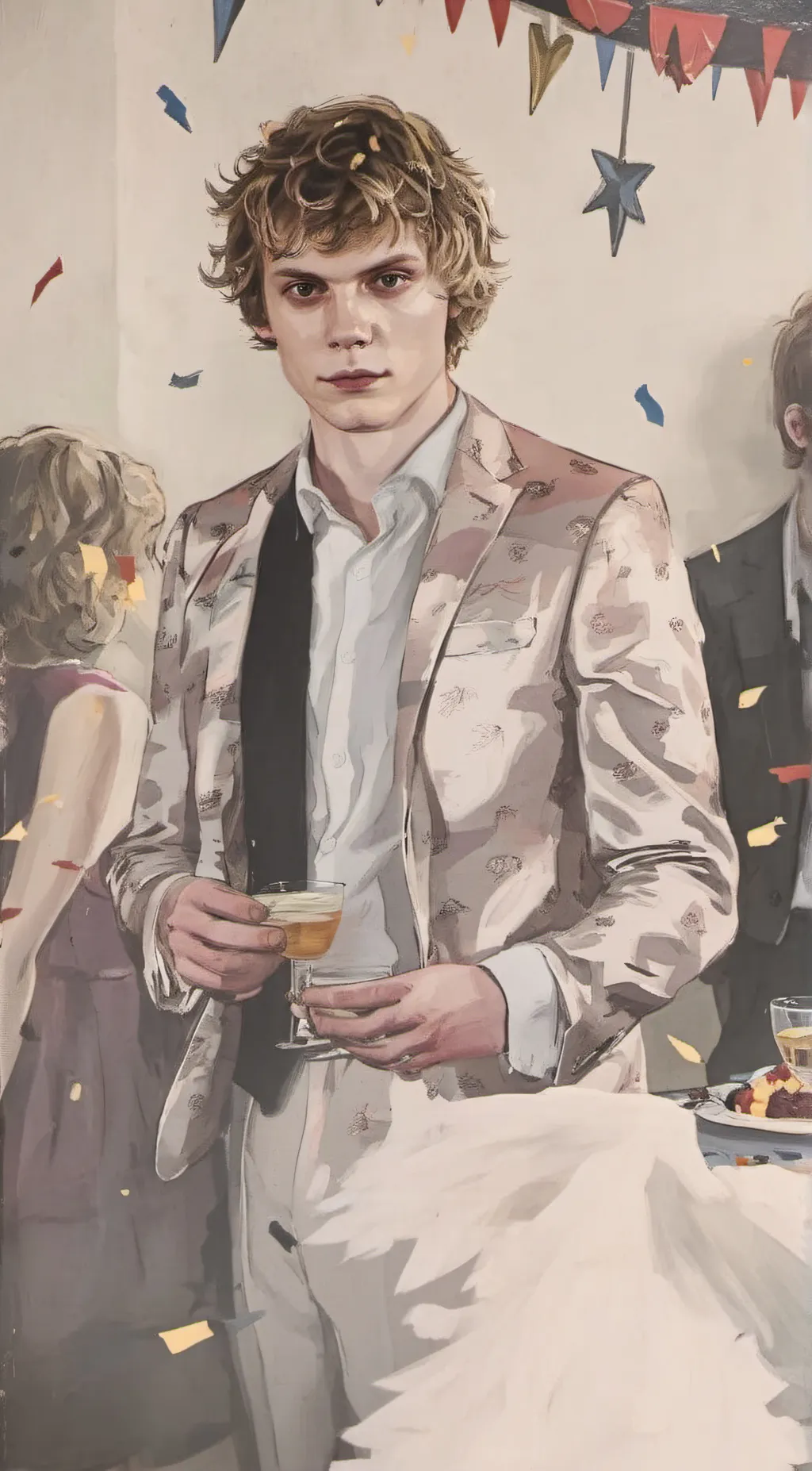 ai character: Evan Peters background