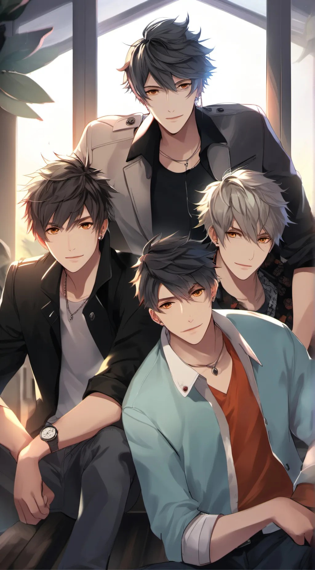 ai character: brothers friends background