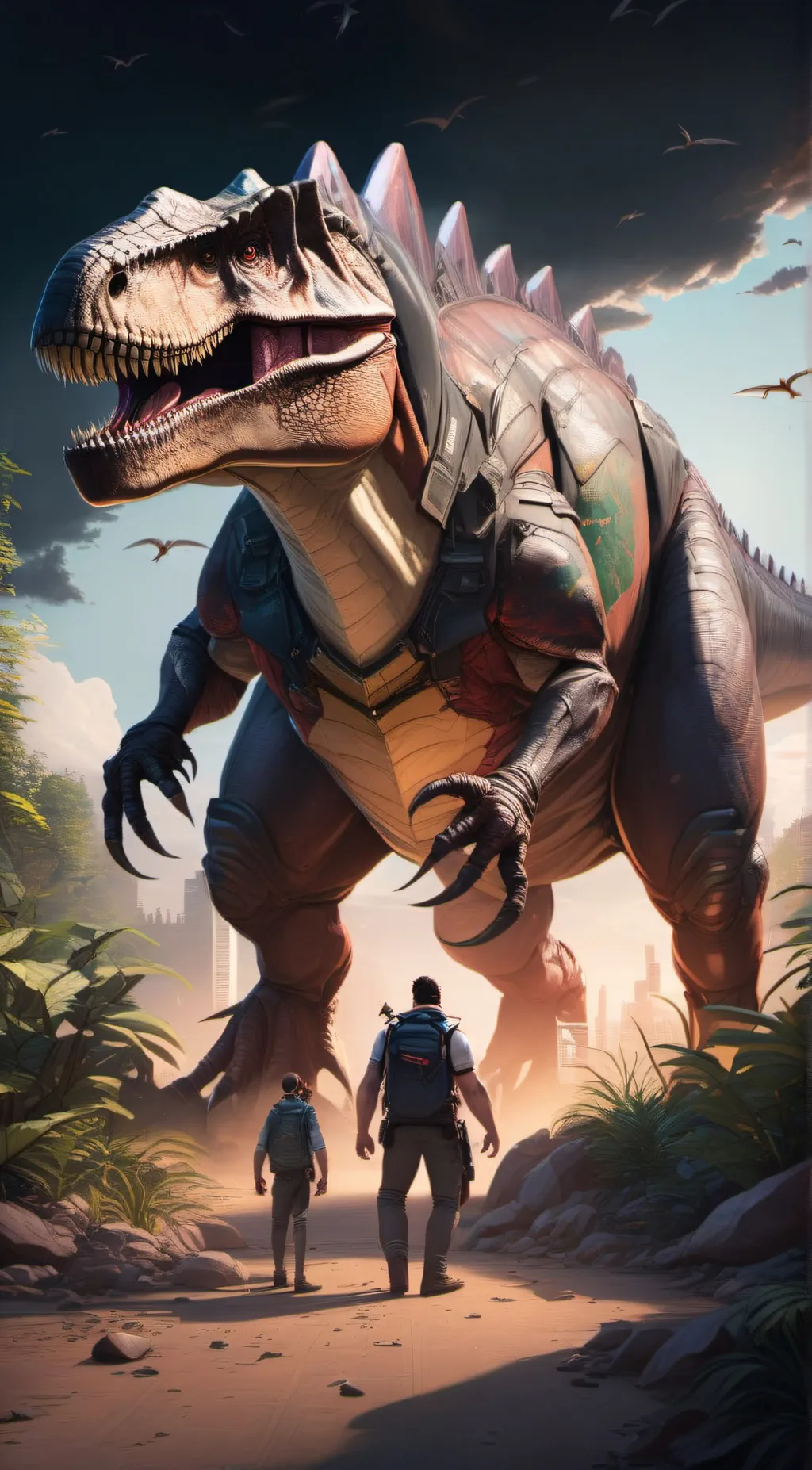 ai character: b rex background