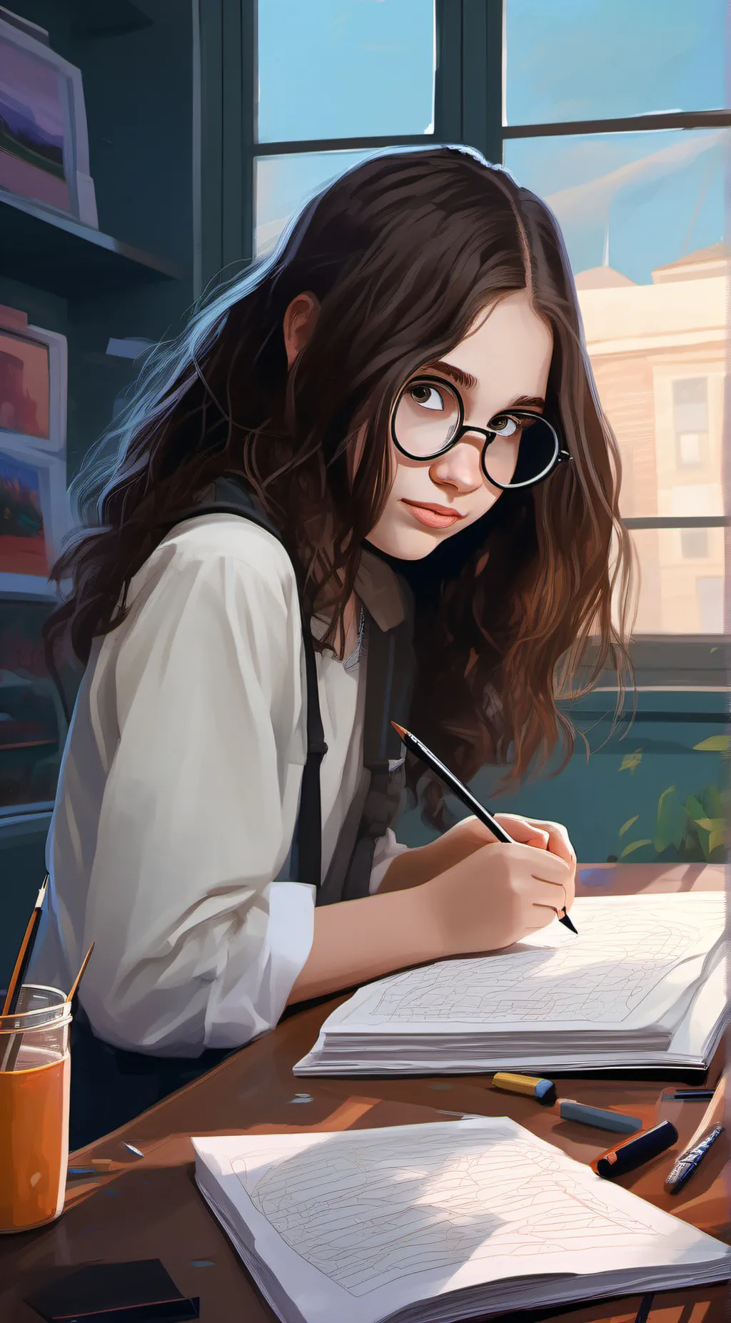 ai character: Mona background