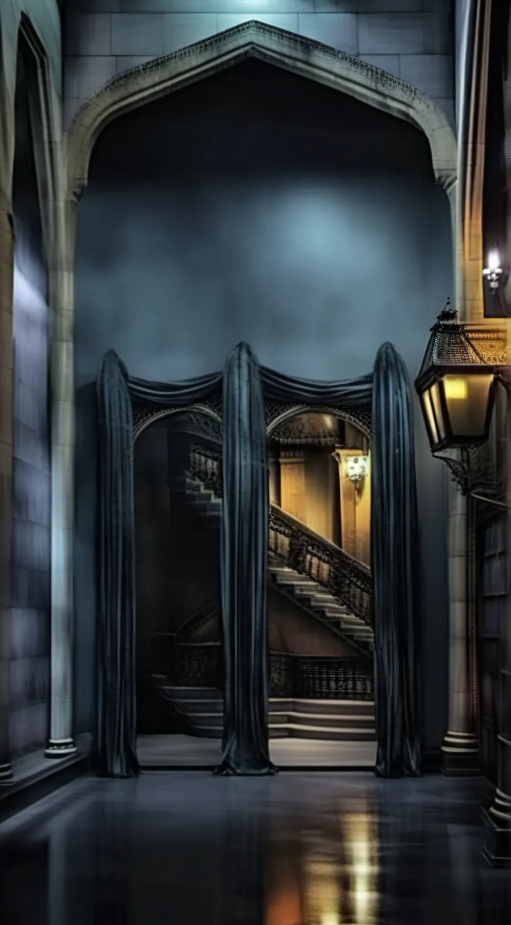 ai character: slenderman masion background