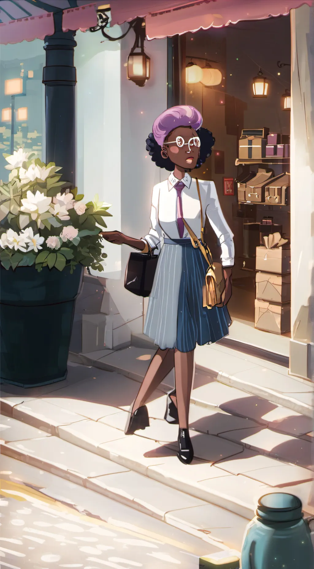 ai character: Go buy a person  background