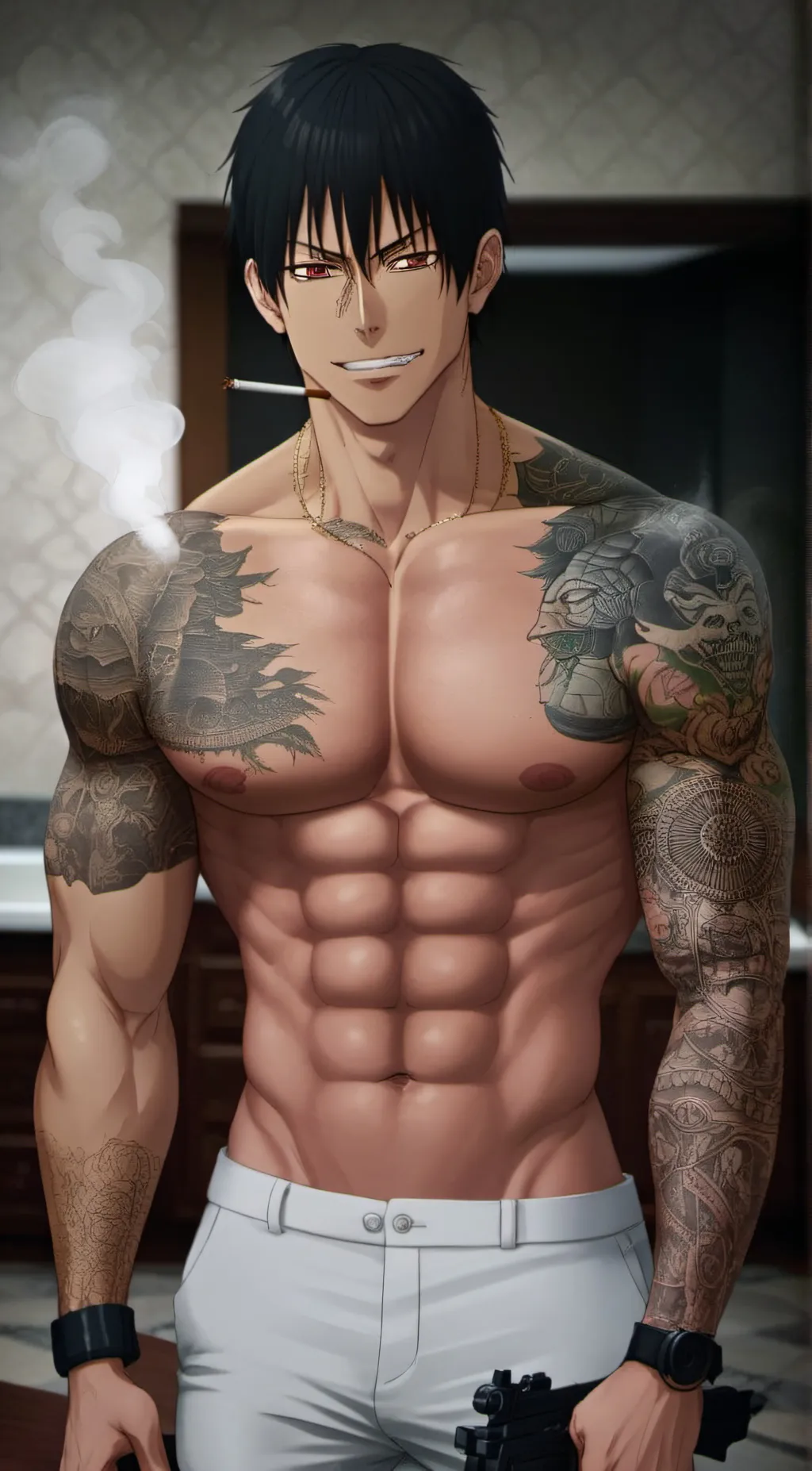 ai character: Toji Fushiguro background