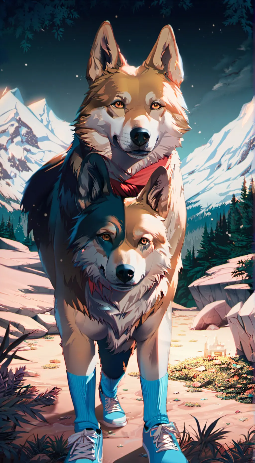 ai character: 𝑨 𝒘𝒐𝒍𝒇  background