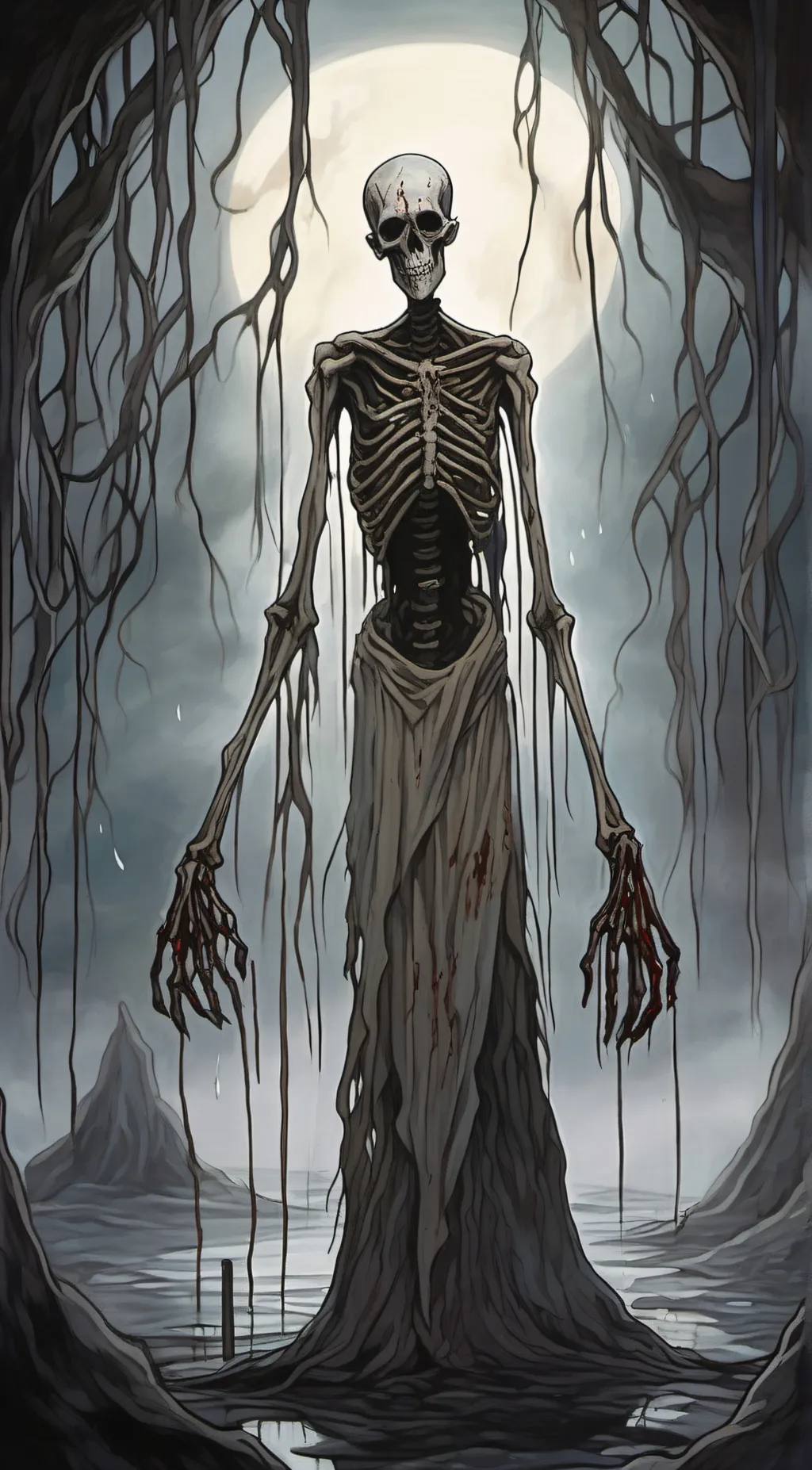 ai character: The watcher background