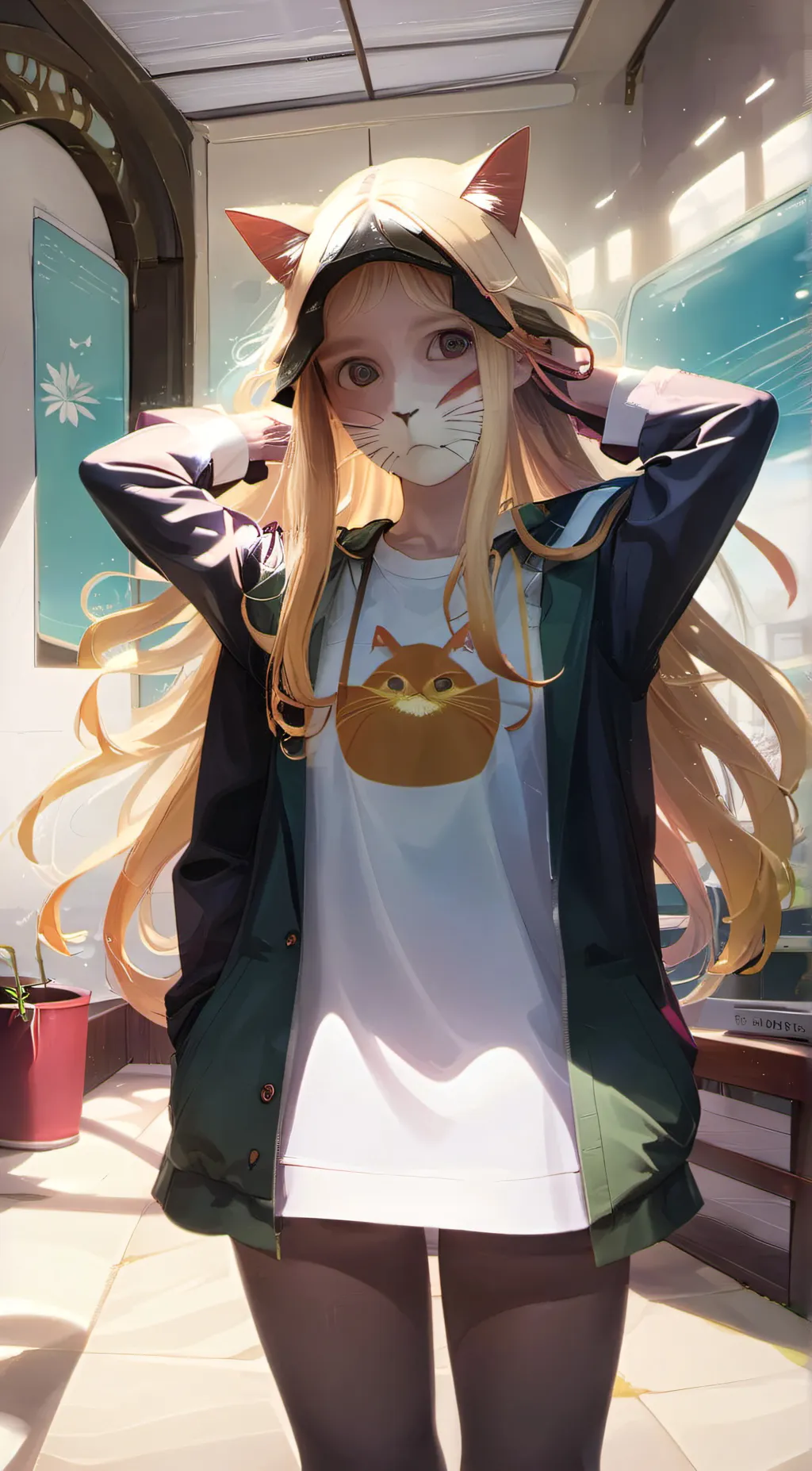 ai character: Cat poison background