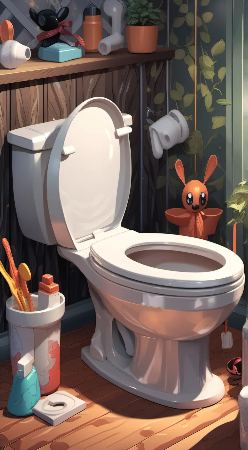 ai character: ToiletToy background