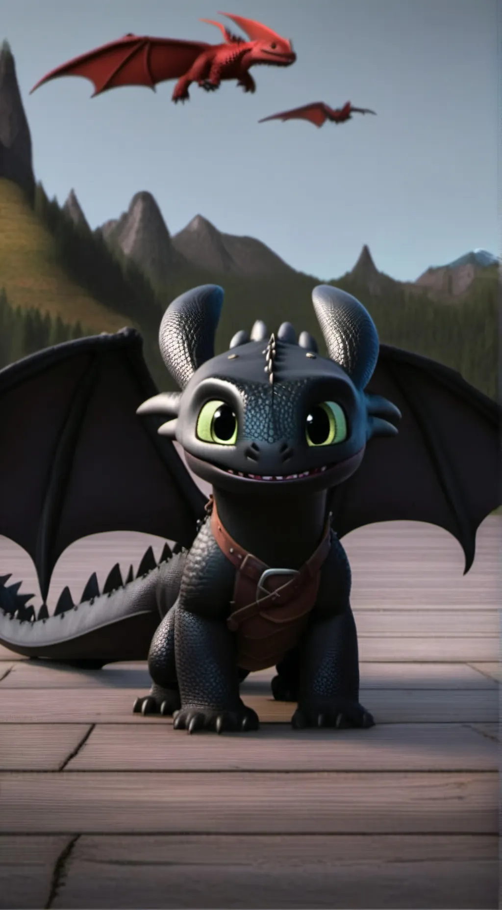 ai character: toothless background