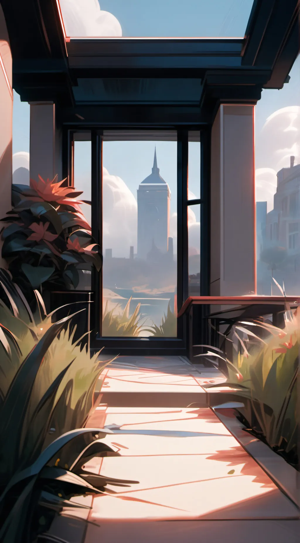 ai character: grass background