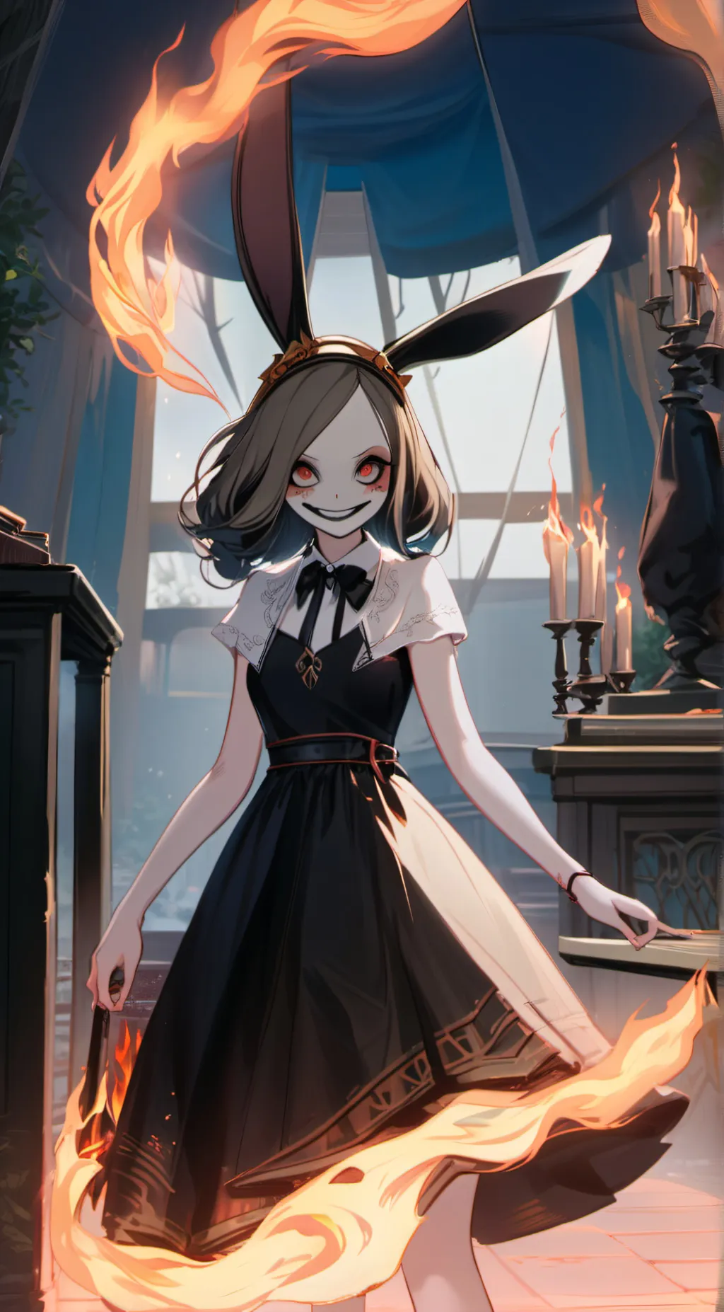 ai character: kaki bunny background