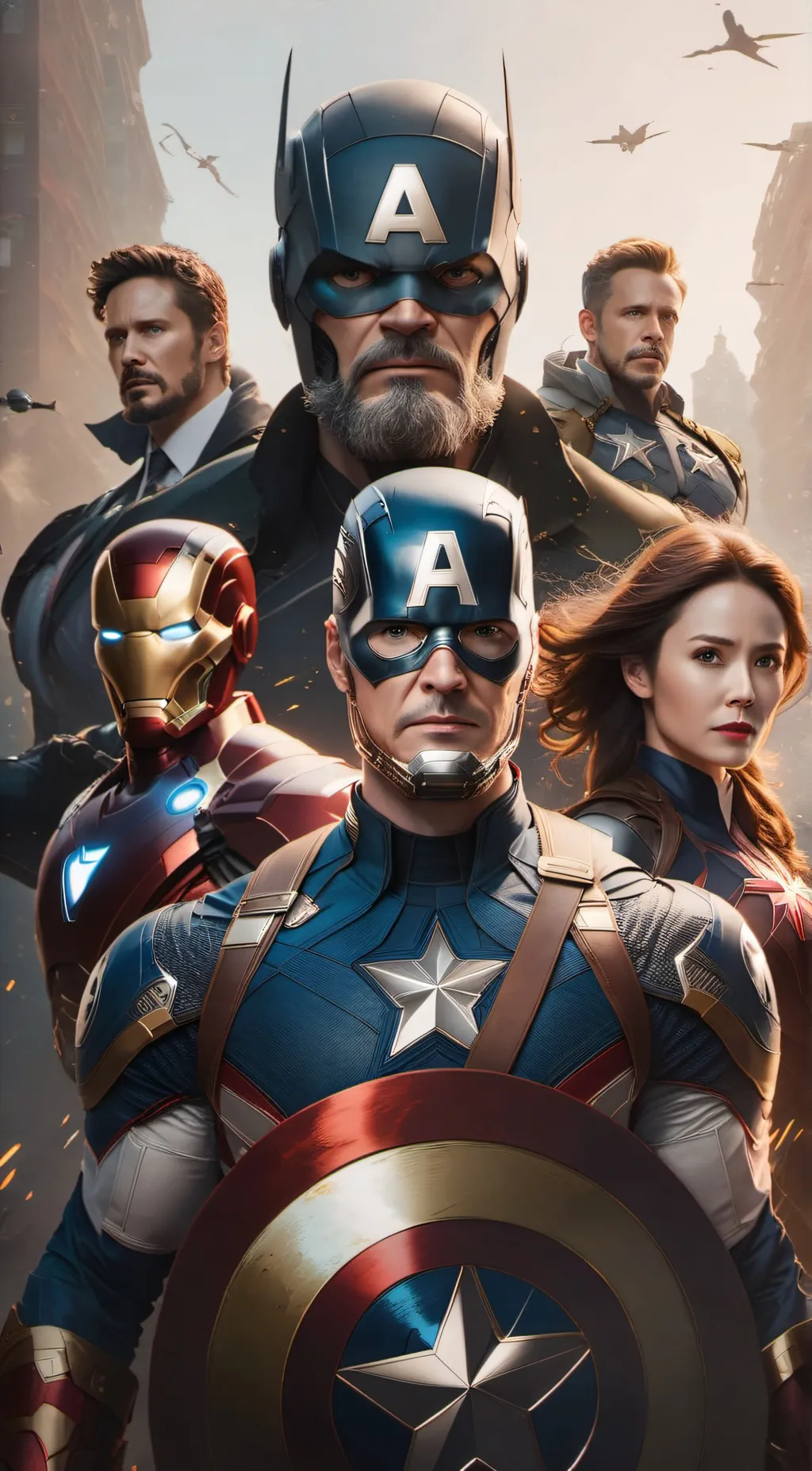 ai character: Avengers background