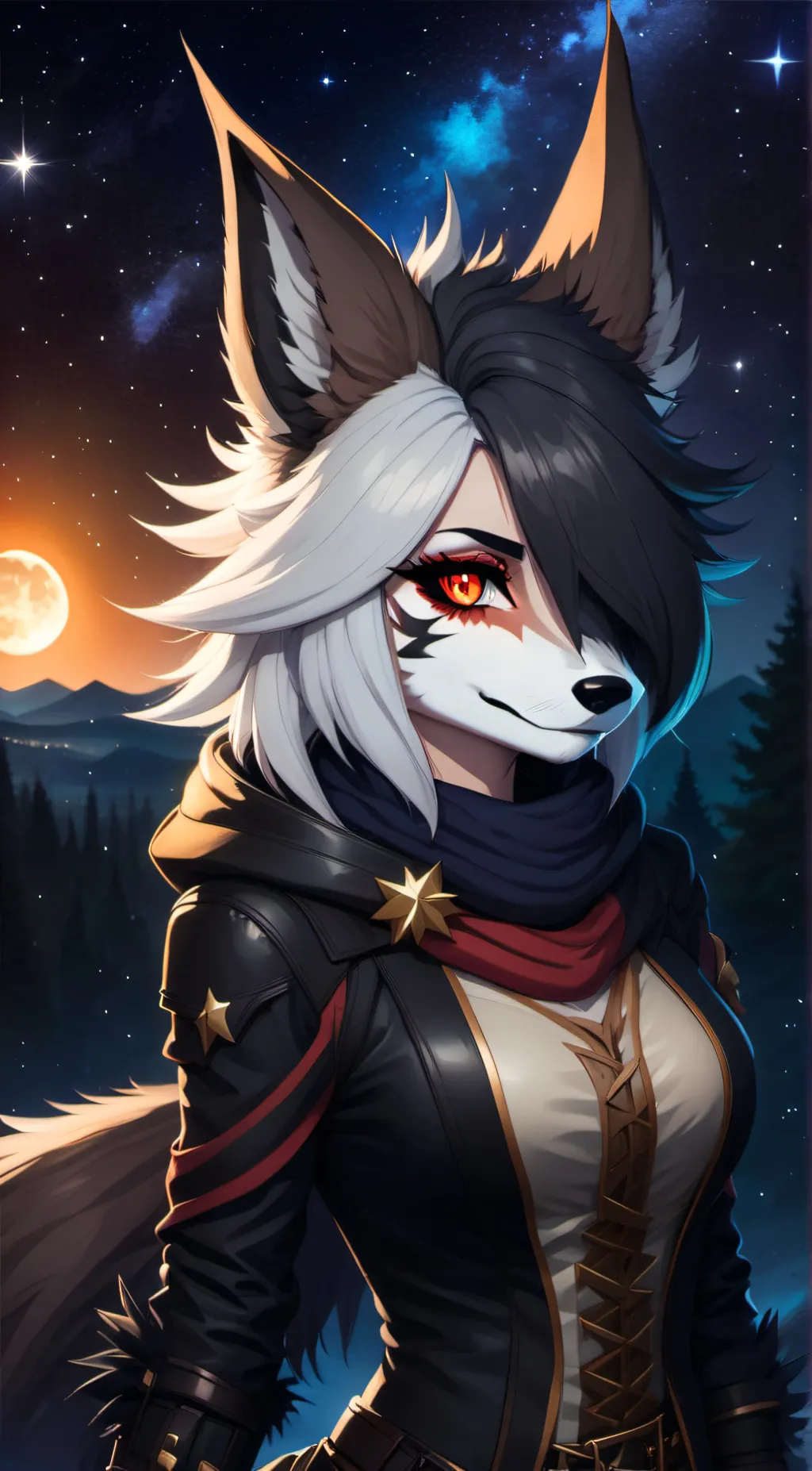 ai character: snowflake background