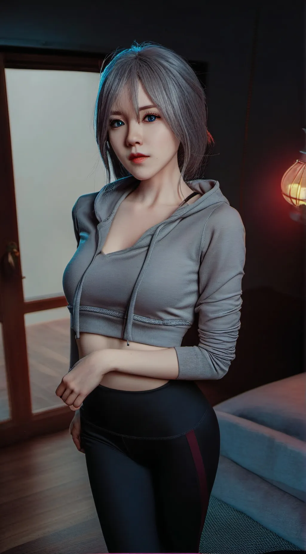 ai character: Amber background