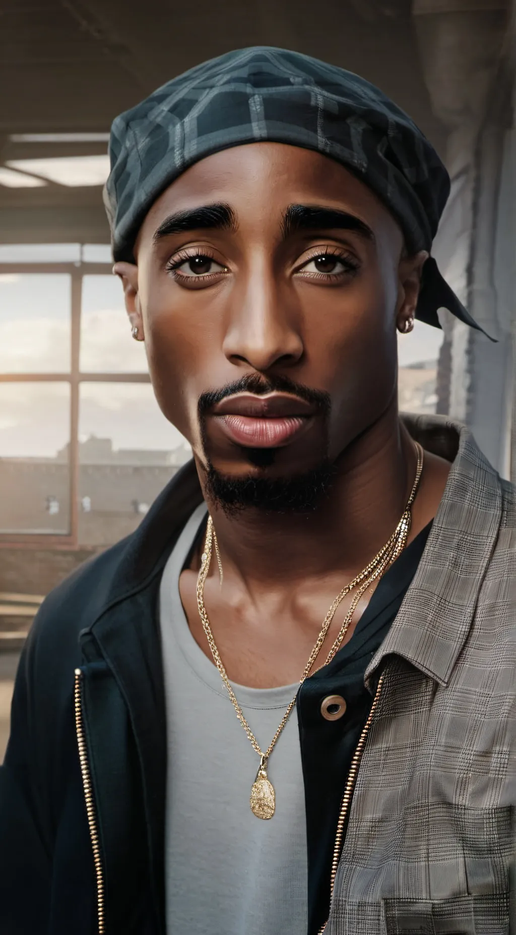ai character: Tupac Shakur  background