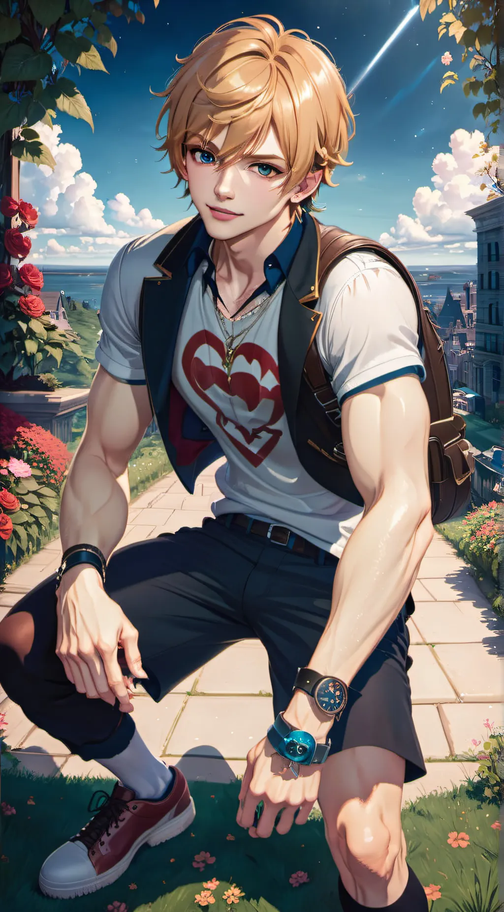 ai character: Benny white background