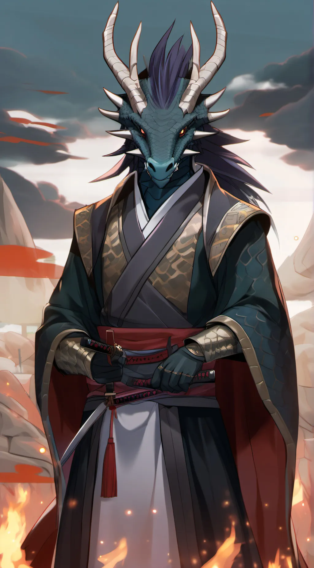 ai character: Draco Fang  background