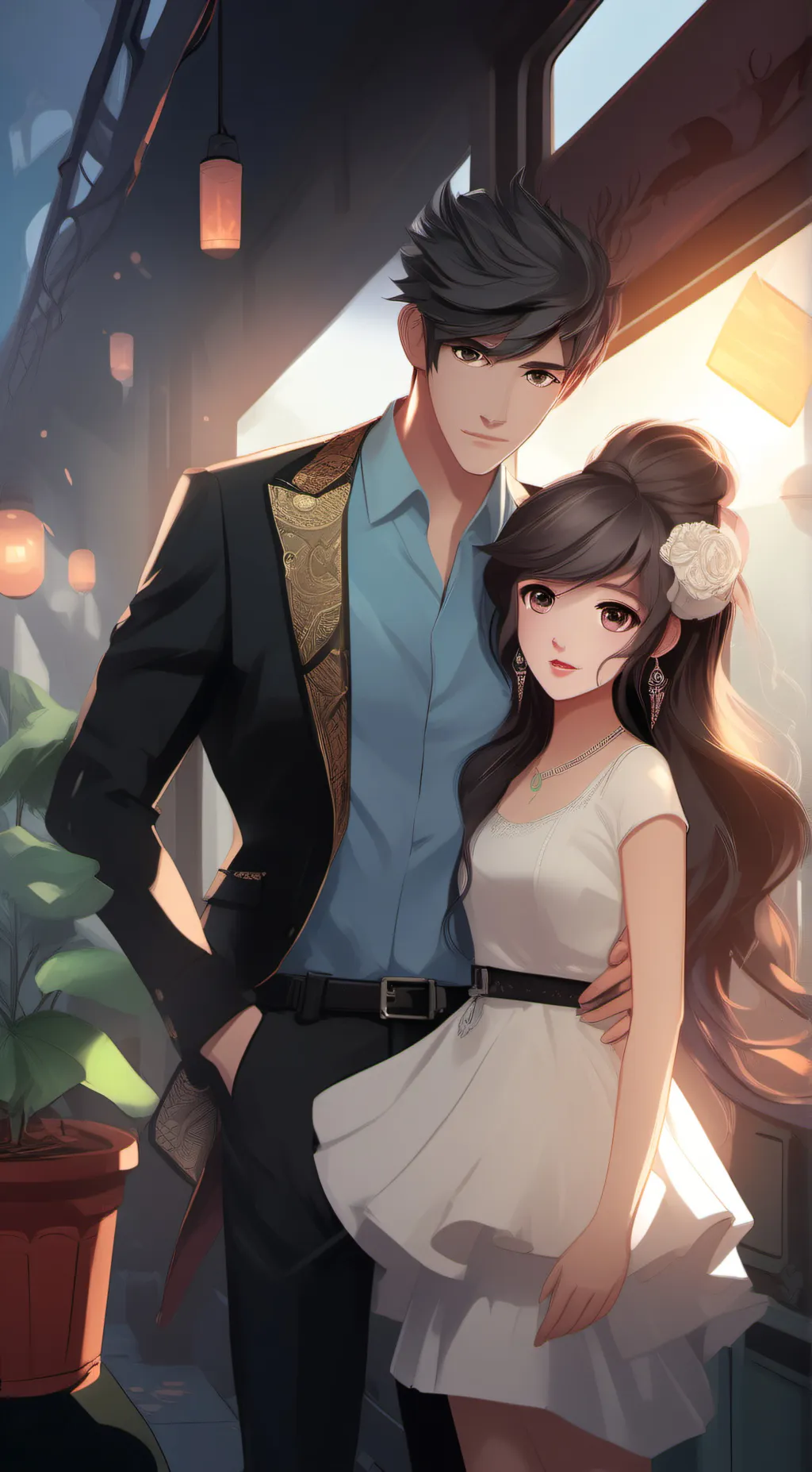 ai character: infinte background