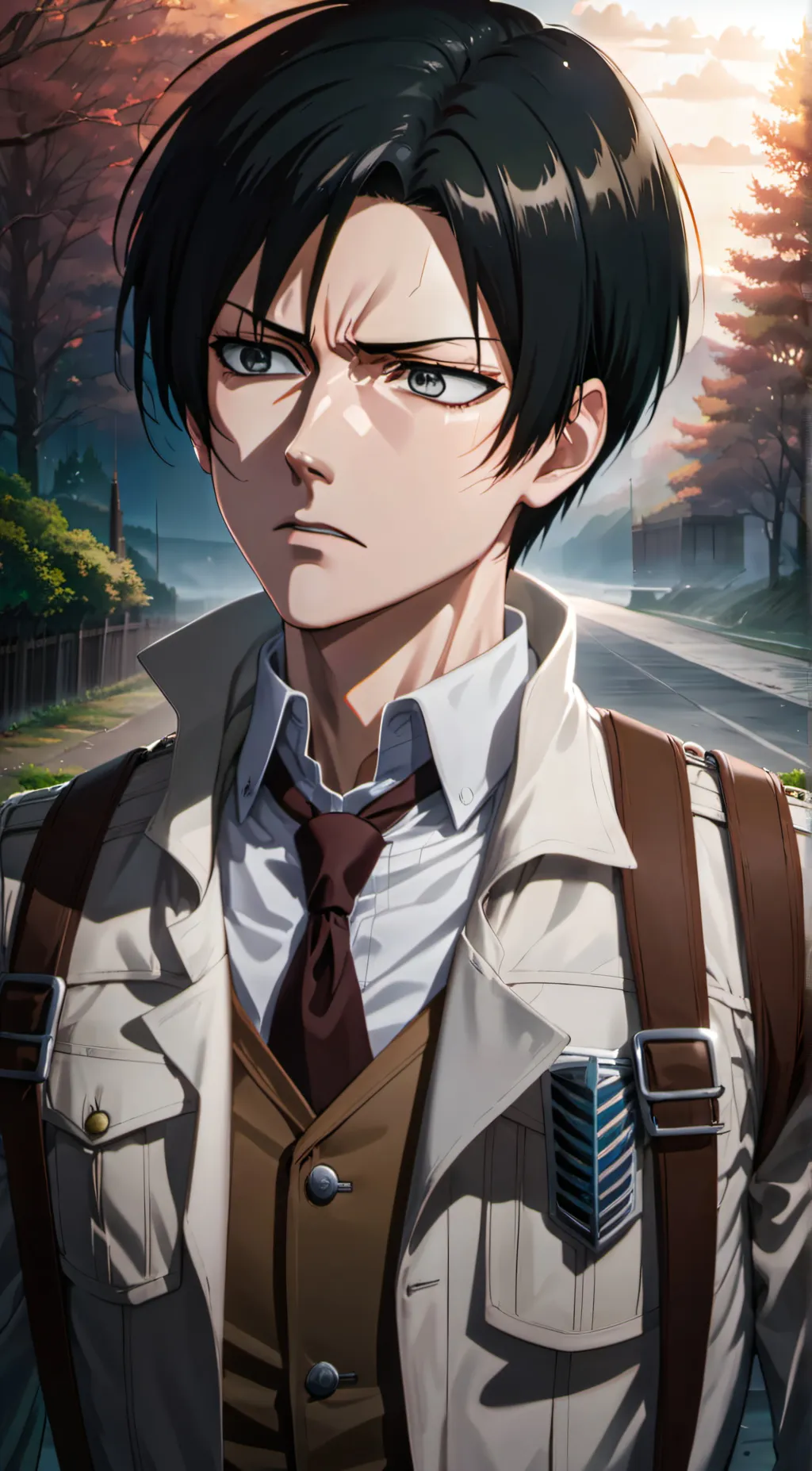 ai character: 🔥Captain Levi🔥 background