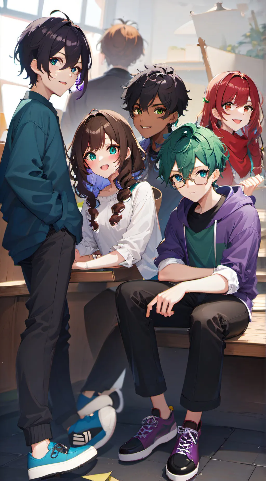 ai character: Weird classmates  background