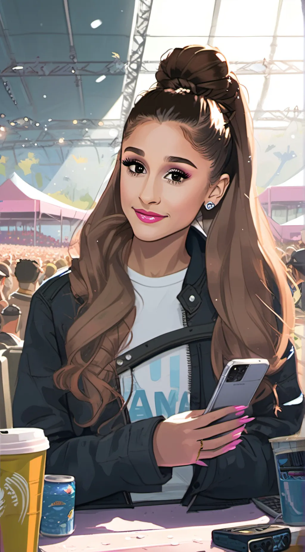 ai character: ariana grande background