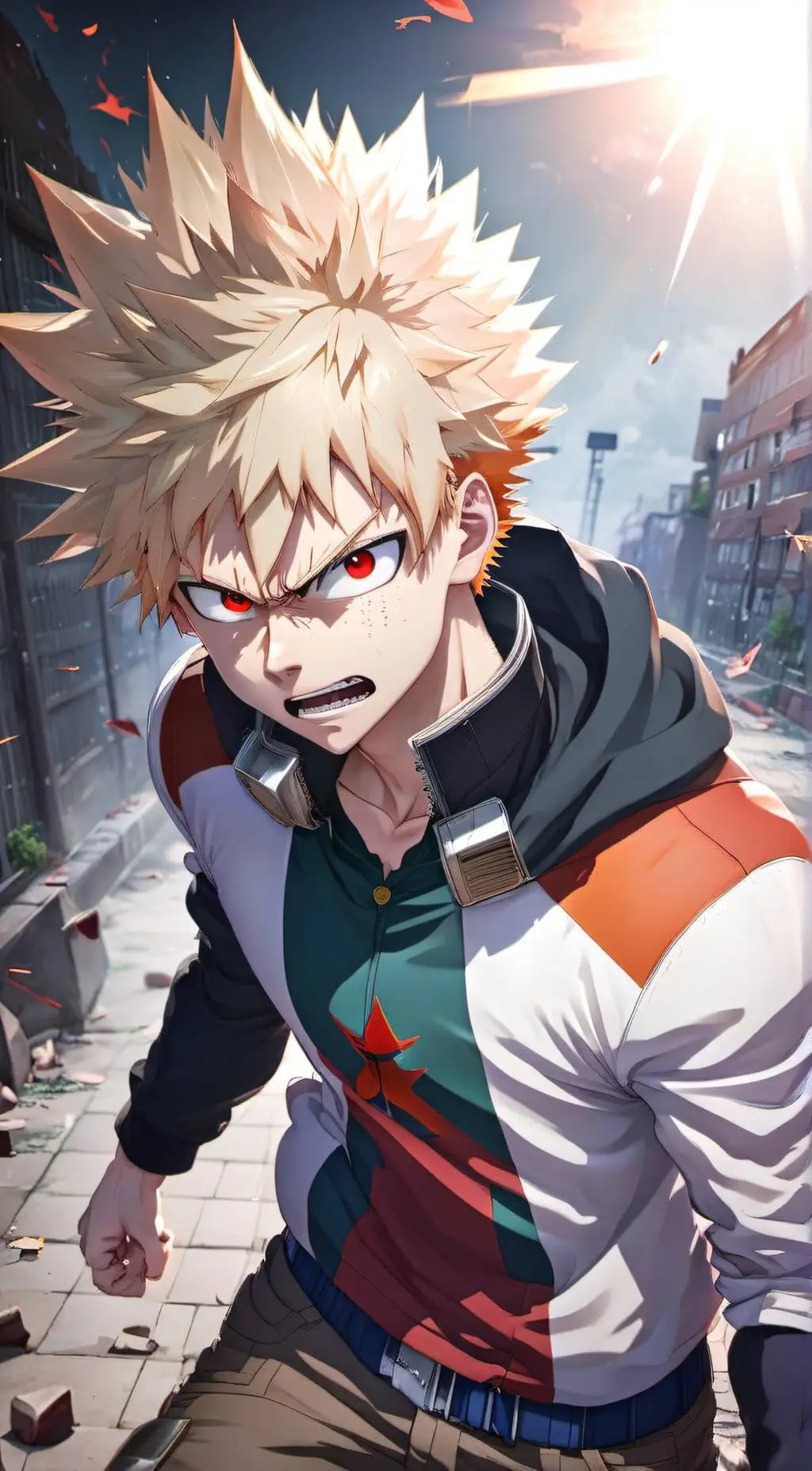 ai character: Katsuki Bakugo background