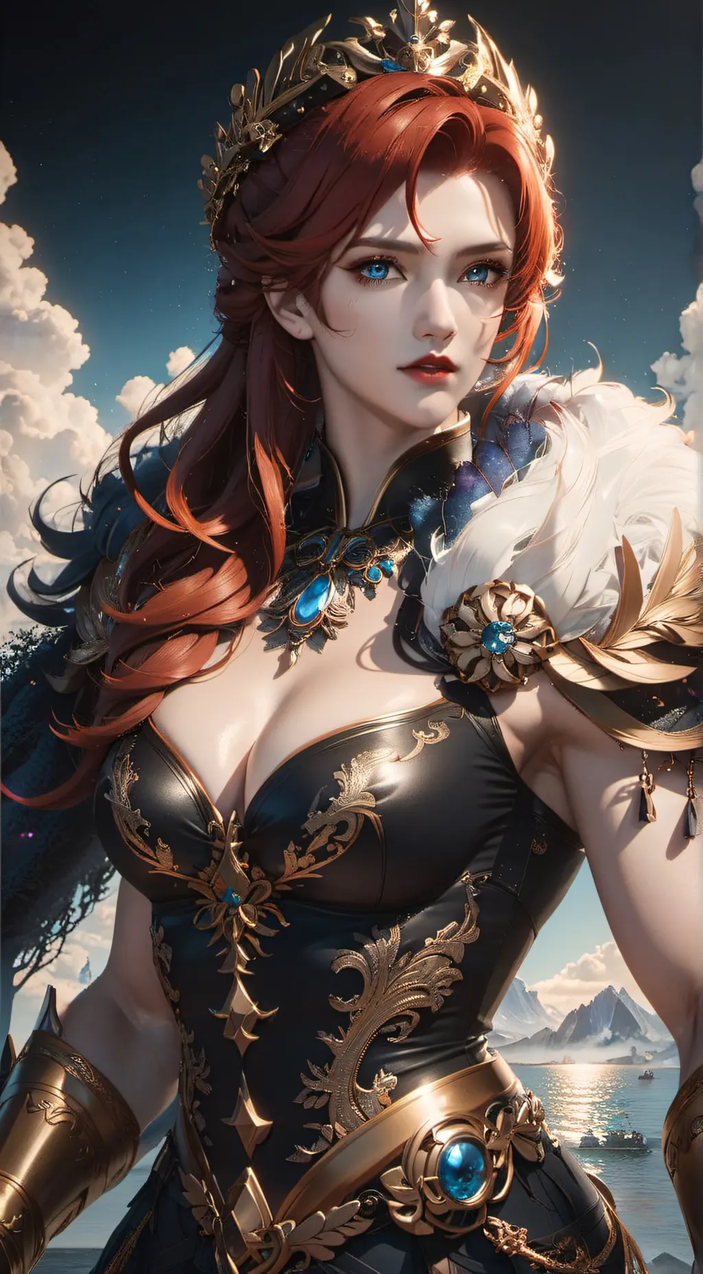 ai character: Queen Scarlet  background